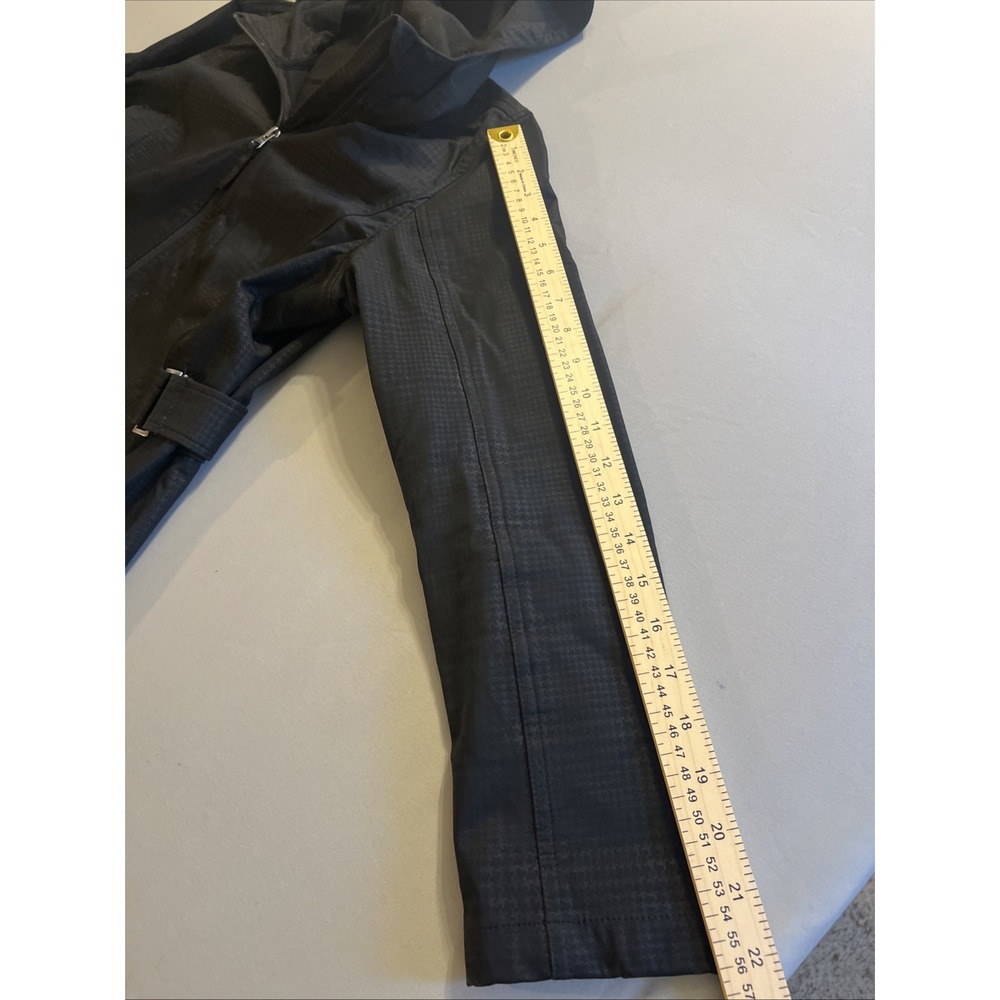 Size S 4-6 Women's Free Tech Black Hooded Full Zip Jacket Soft Shell Mint C - Picture 6 of 7